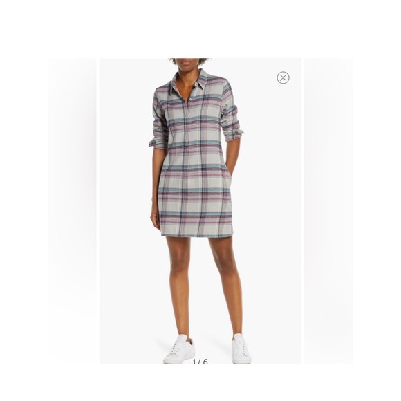 Patagonia Women's Fjord Flannel Dress Medium ORGANIC COTTON - Picture 1 of 4